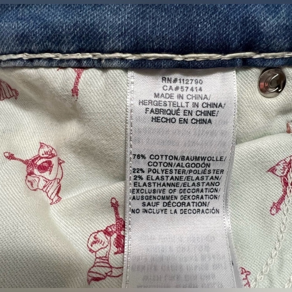 TRUE RELIGION CURVY SKINNY FLAP NAT BT JEAN WOMEN'S - Picture 13 of 16